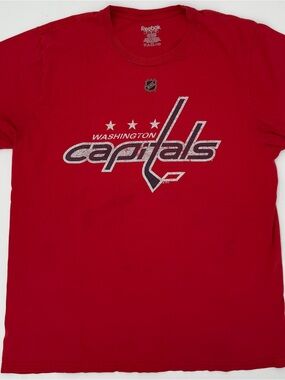 Reebok Red Washington Capitals Logo Tee